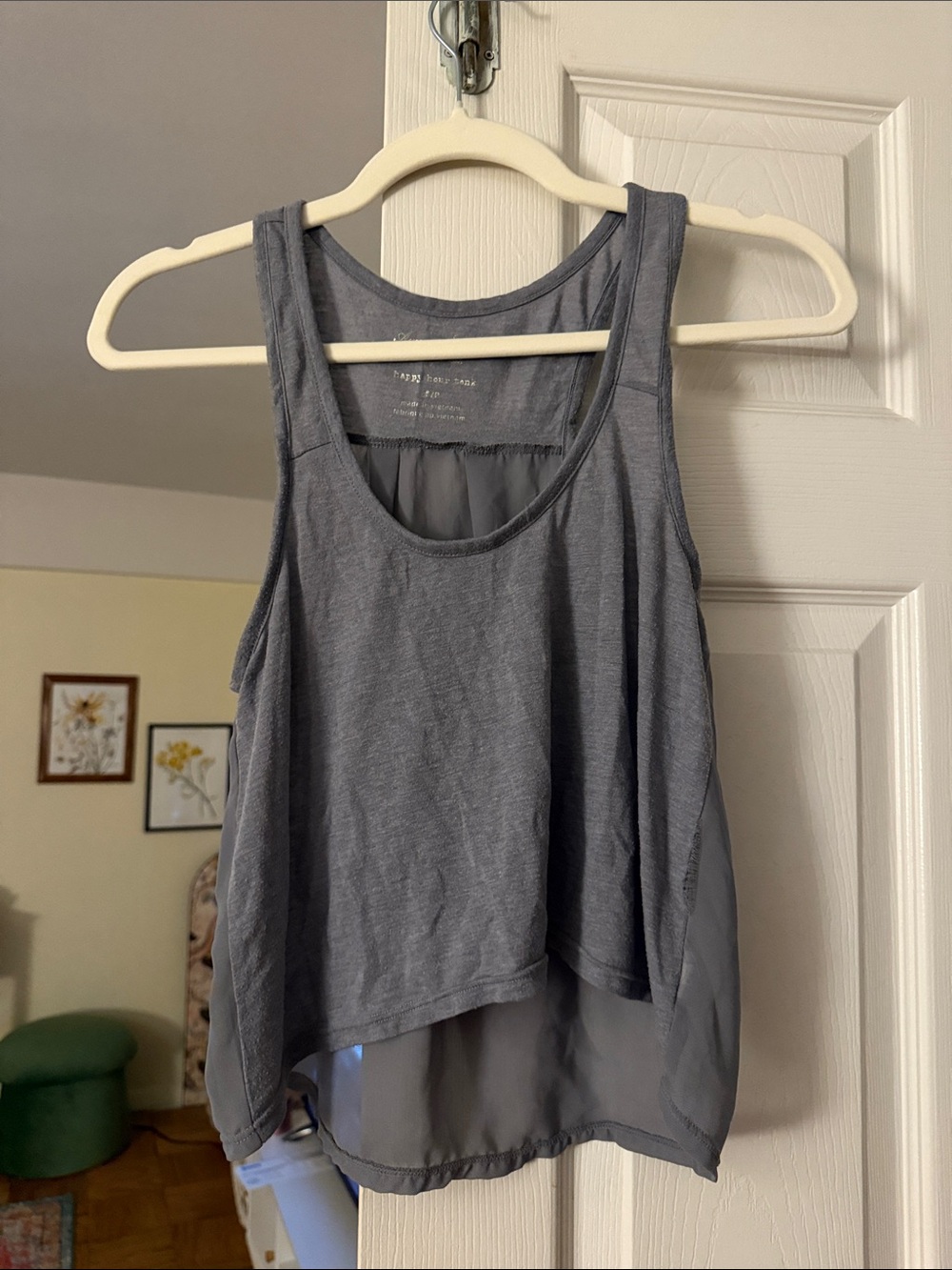 American Eagle Outfitters Slate Grey Layered Tank Top